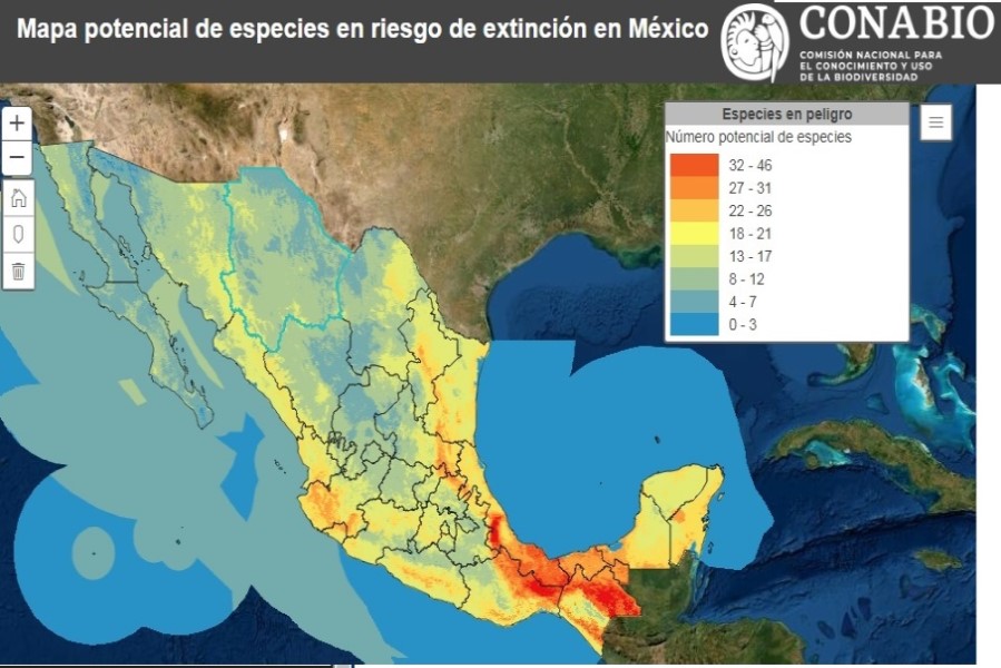 mapa potencial de especies en riesgo2