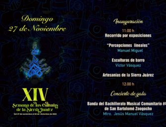 XIV Semana Cultural UNSIJ, del 27 de noviembre al 03 de diciembre
